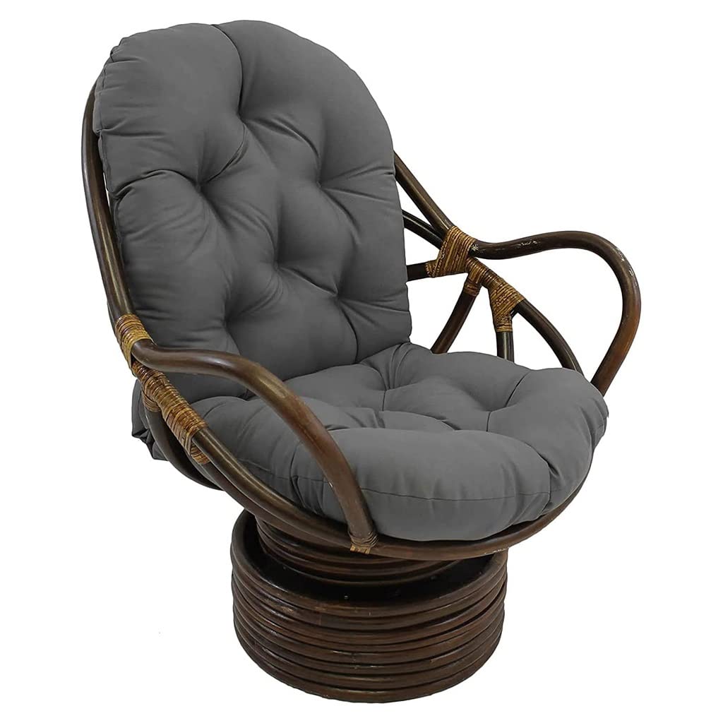 OMKUOSYA Swivel Rocker Chair Cushion - Waterproof Indoor/Outdoor Seat Pad for Patio, Garden, Hammock, Papasan & Sofa - Thickened Comfort Gray Cushion - Perfect for Relaxing, Lounging & Outdoor Decor