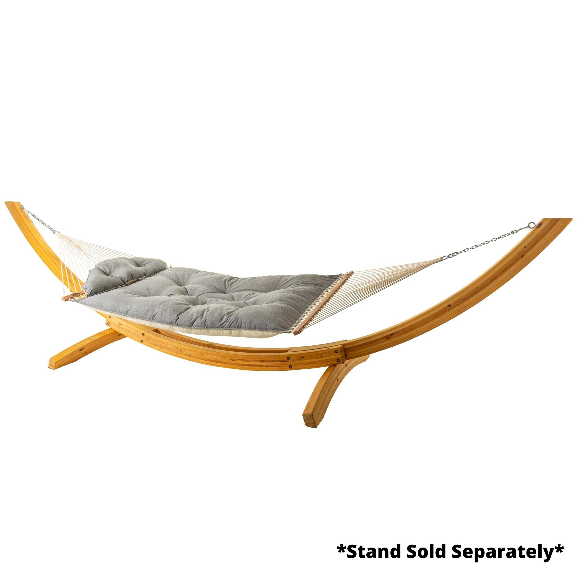 Premium Handcrafted Hatteras Hammocks - 13ft Large Cast Slate Tufted Hammock with Detachable Pillow | 450 LB Weight Capacity | Includes Free Extension Chains & Tree Hooks | Made in USA | Perfect for Backyard, Camping & Beach Relaxation