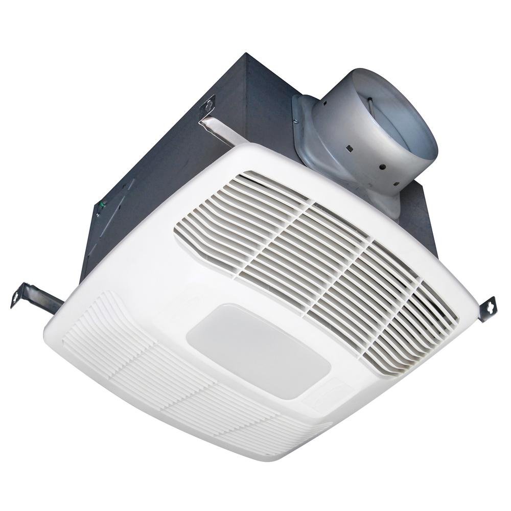 Air King White 150 CFM Single Speed Humidity Sensing 0.6 Sone Ceiling Exhaust Bath Fan with LED Light - Energy Star Certified EVLDH - Perfect for Bathrooms, Laundry Rooms & Kitchens