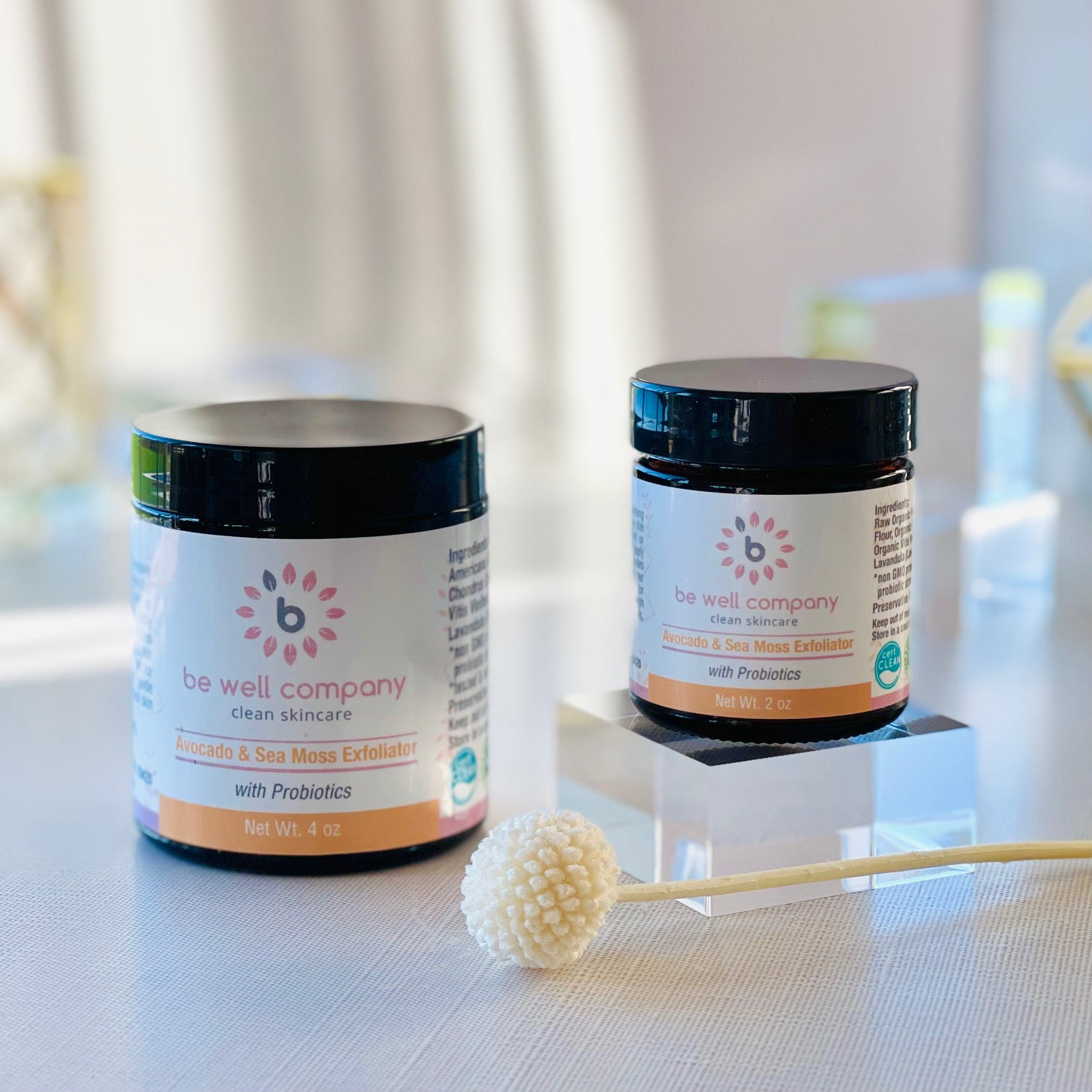 Organic Avocado & Sea Moss Exfoliating Face Scrub - Natural Skincare for Glowing Skin | Gentle Exfoliation for Dry, Oily & Sensitive Skin | Perfect for Daily Facial Cleansing & Spa Night Routine