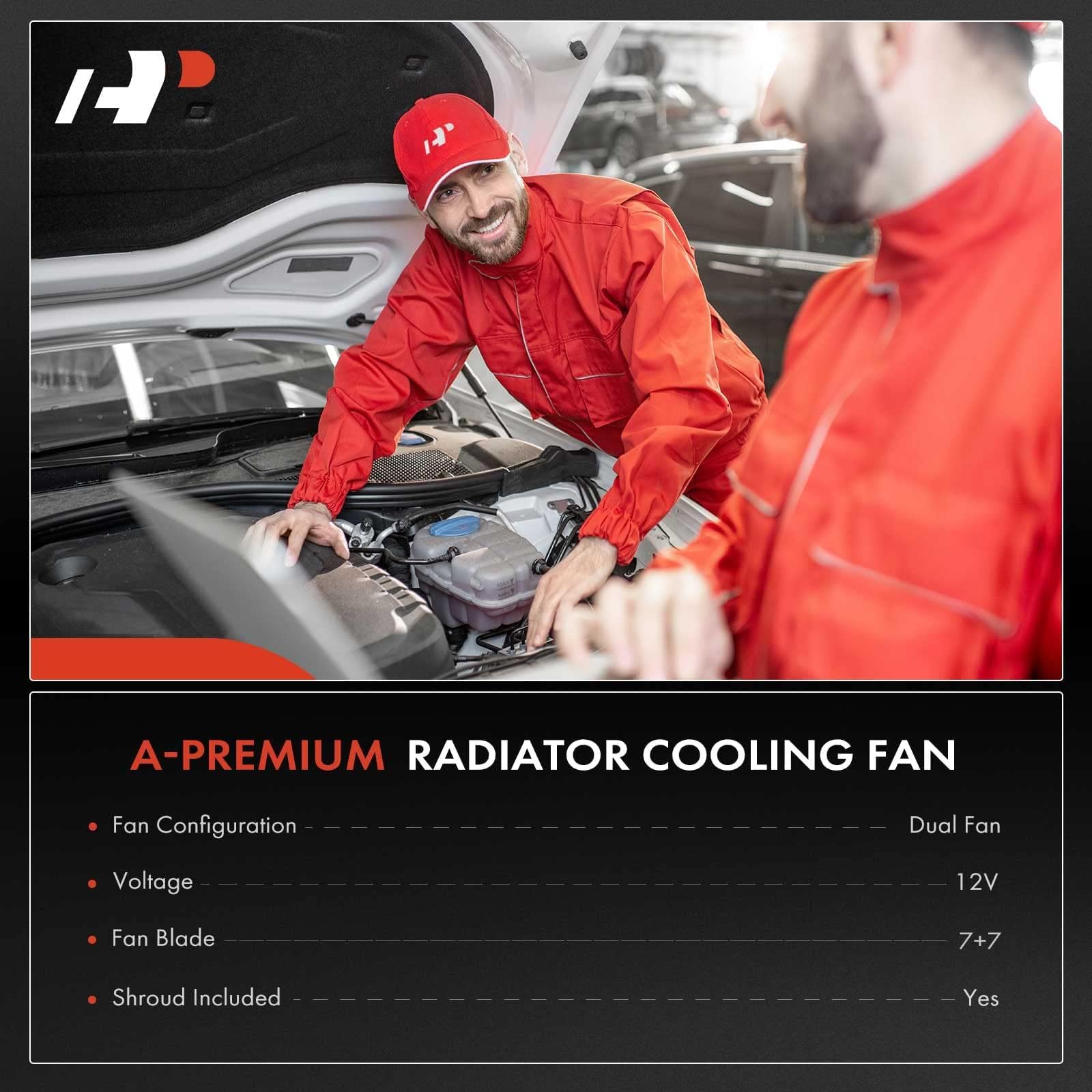 Premium Radiator Cooling Fan Assembly for Ram ProMaster 1500/2500/3500 (2014-2021) - AC Compatible Replacement for #68189000AB - Heavy Duty Cooling Solution for Commercial Vans & Work Trucks