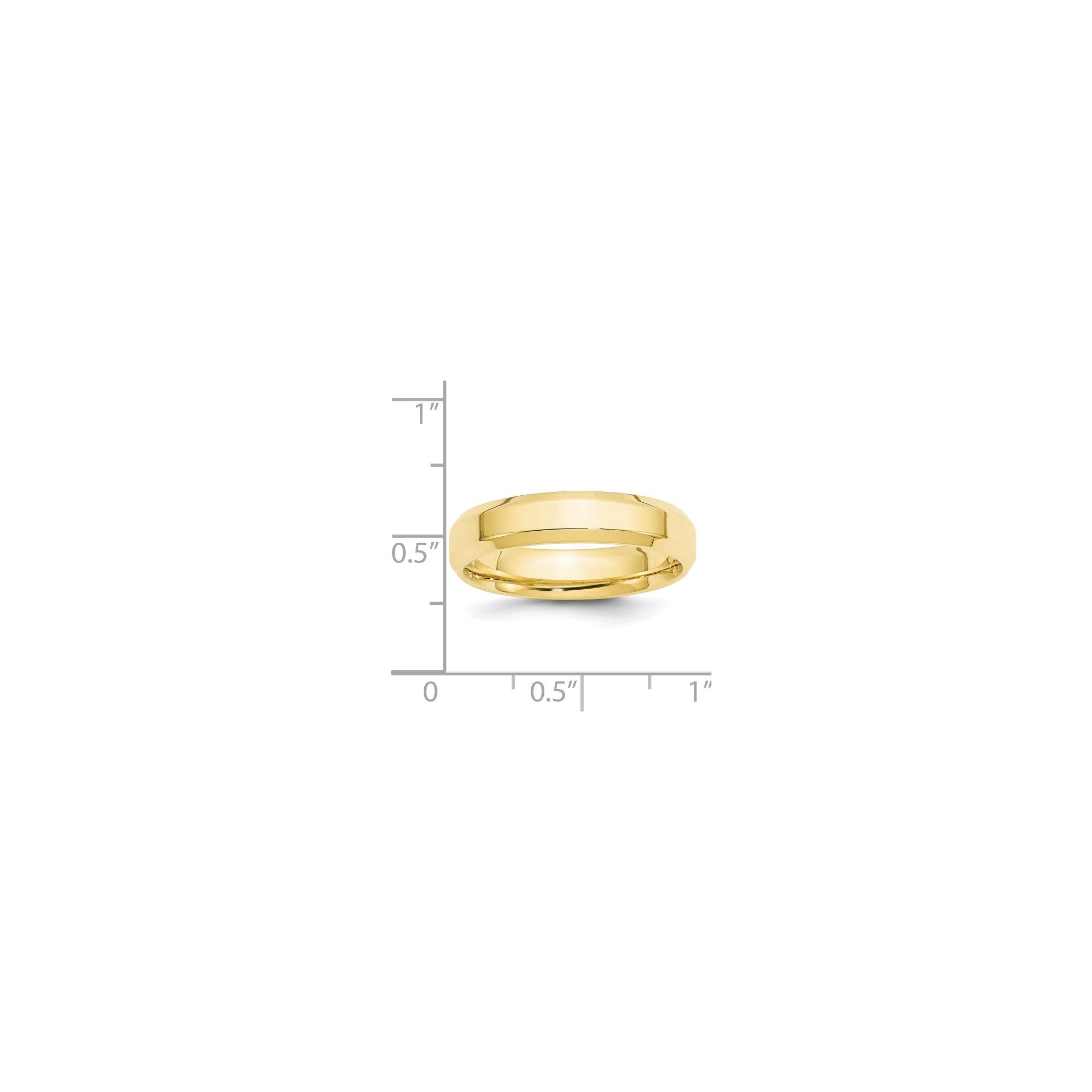 10k Yellow Gold 5mm Comfort Fit Band Ring for Men - Size 9