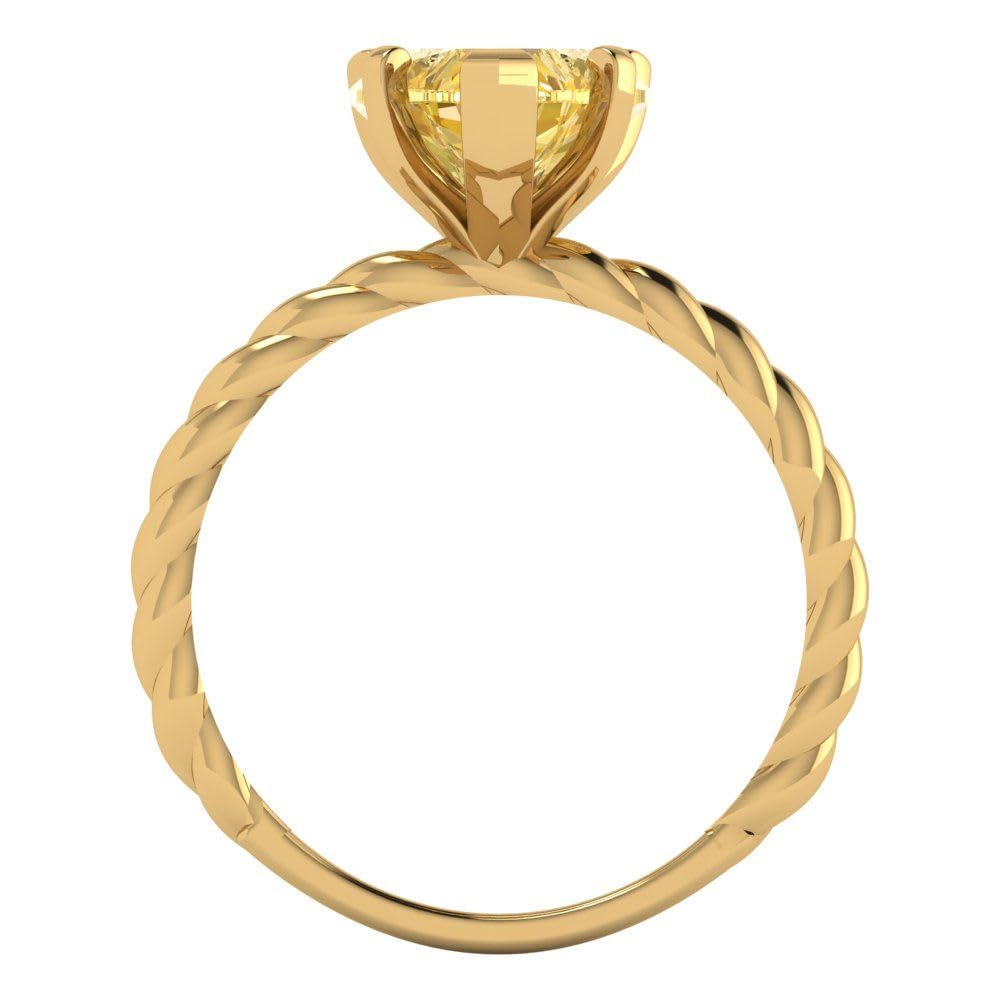 2.0ct Heart Cut Simulated Diamond Ring - 18K Gold for Engagement & Anniversary