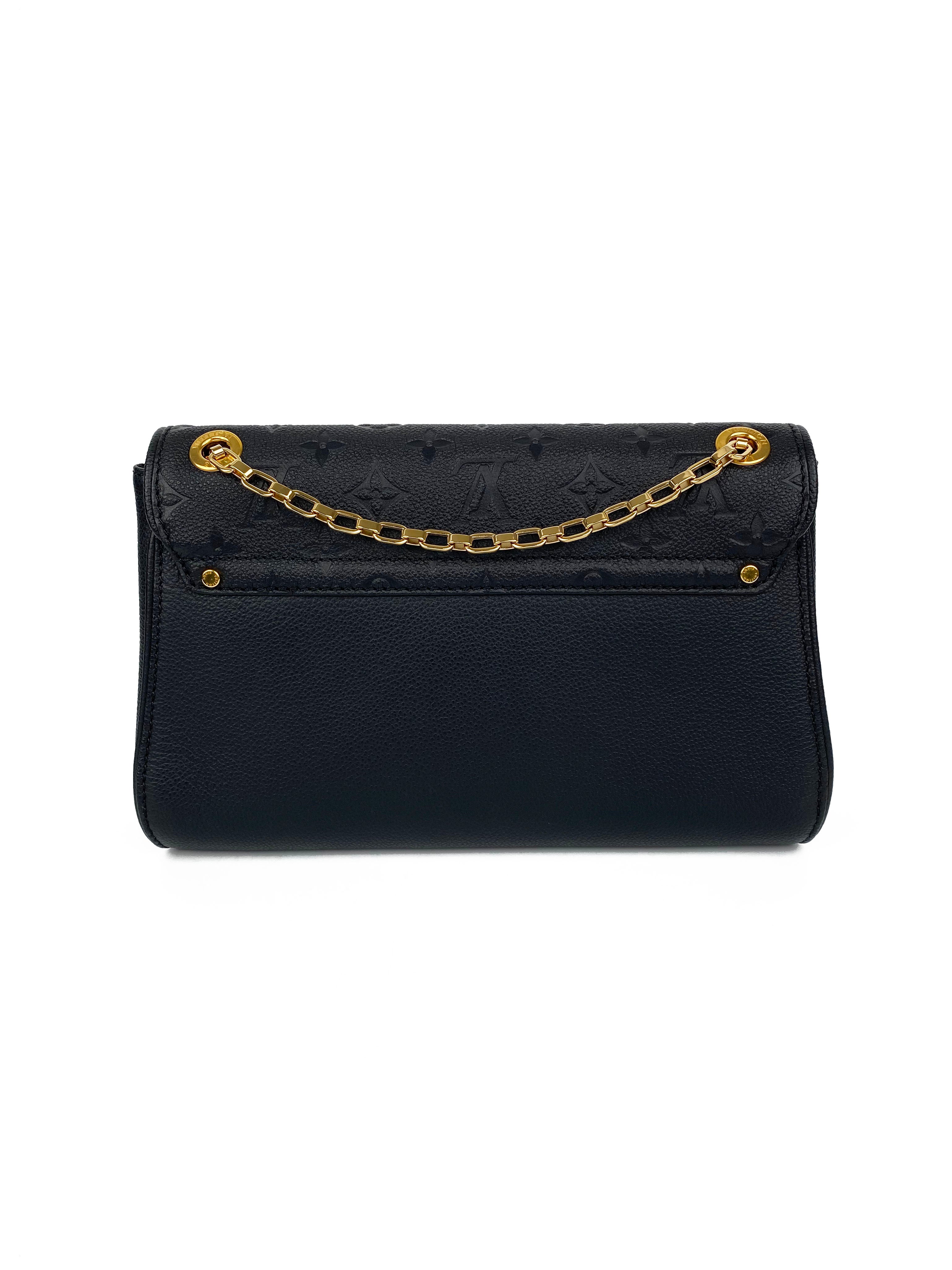 Authentic Louis Vuitton Black Saint Germain MM Handbag - Luxury Leather Tote for Women, Perfect for Work, Travel & Everyday Use