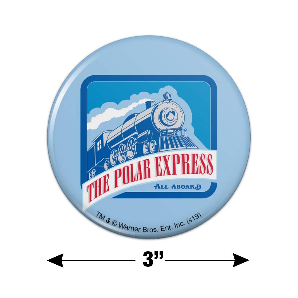 The Polar Express All Aboard Kitchen Refrigerator Locker Button Magnet - Fun Train-Themed Fridge Decor for Christmas, Kids Rooms & Office Lockers
