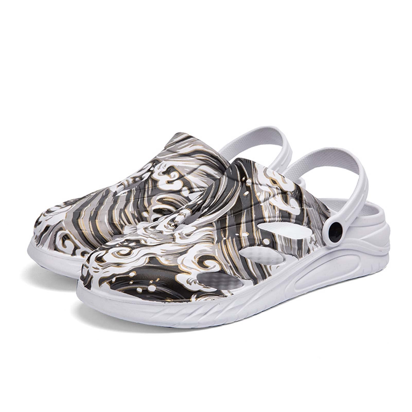 Men's Camouflage Garden Clogs - Lightweight Water Sandals with Slip-Resistant Rubber Sole | Perfect for Gardening, Beach, Pool & Outdoor Activities