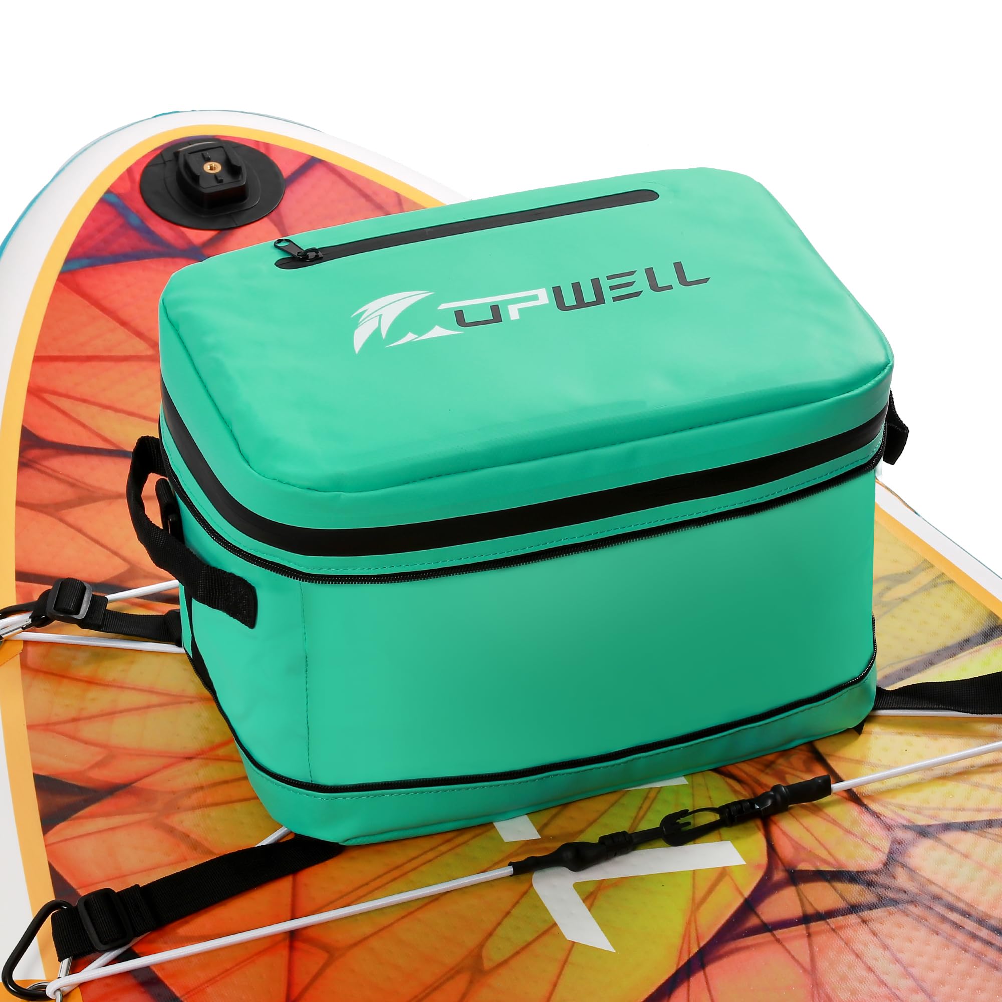 **UPWELL Waterproof SUP Cooler Deck Bag - PVC Dry Bag for Paddle Board Accessories, Holds 30 Cans for Surfing, Kayaking & Beach Trips**    *(Perfect for Outdoor Adventures, Beach Parties & Water Sports!)*