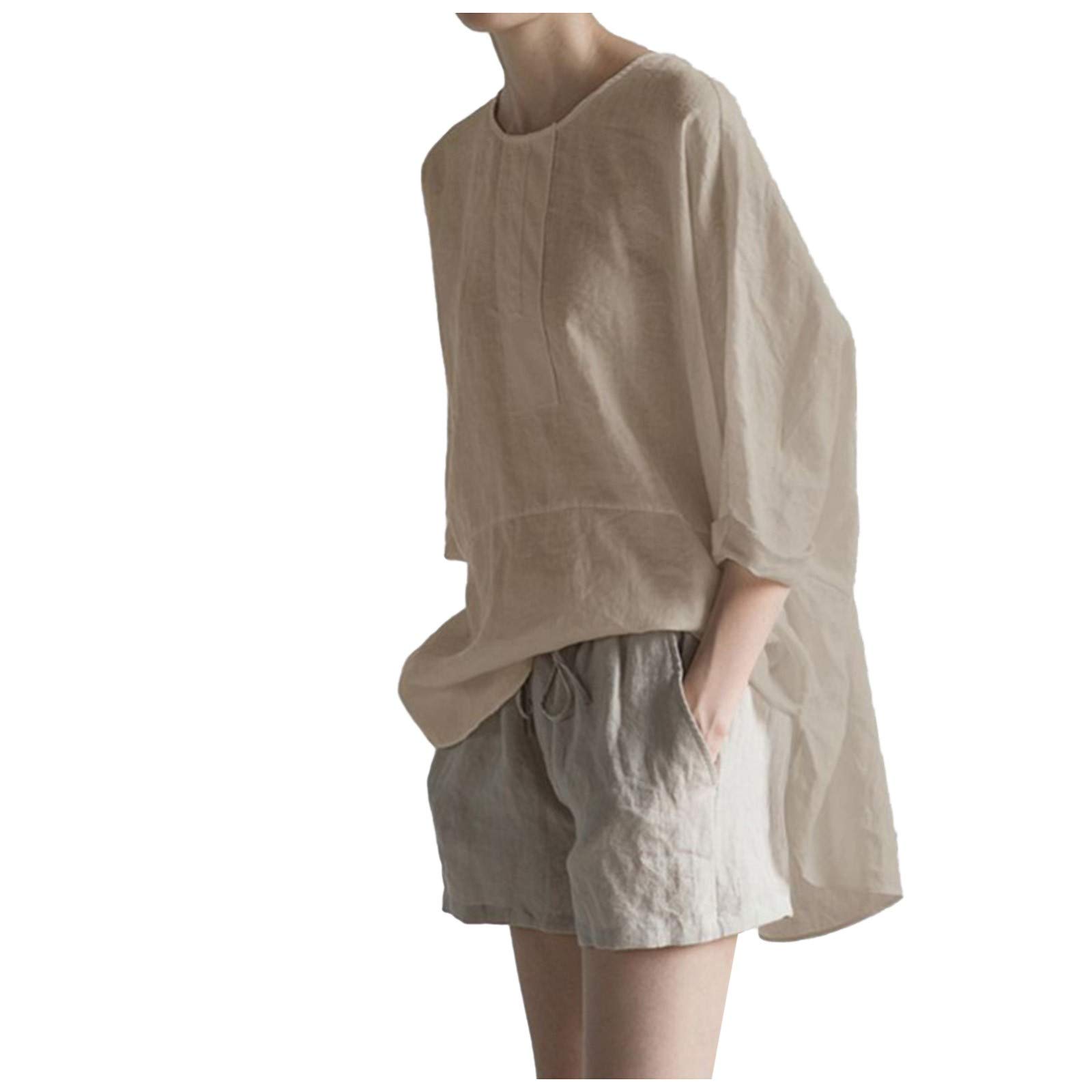 Women's Casual Summer Short Sleeve T-Shirt - Cotton Tunic Top Blouse for Women | Perfect for Office, Date Night & Weekend Outings