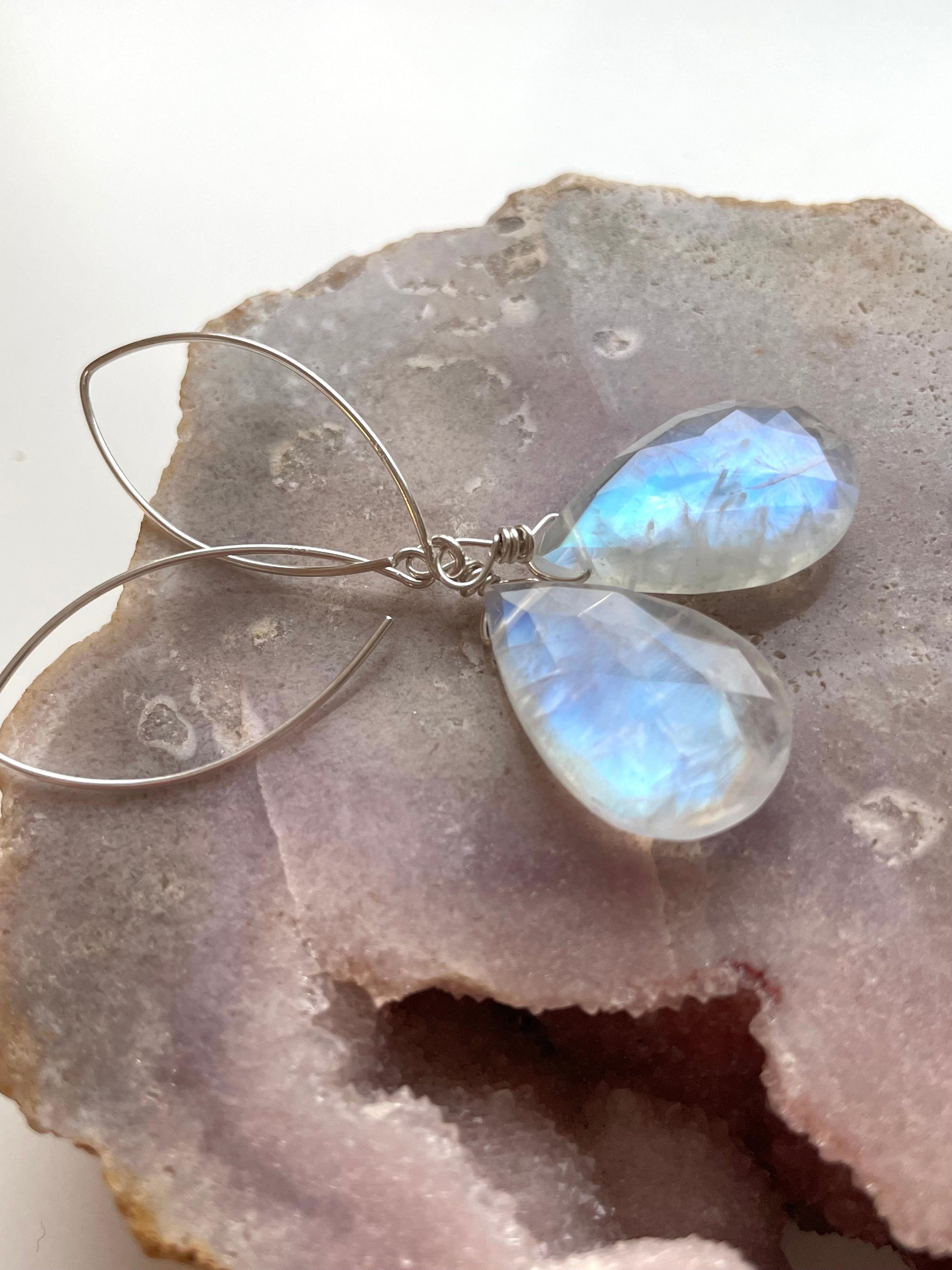 Moonstone Drop Earrings - 14K Gold June Birthstone Jewelry for Women | Perfect Gift for Birthday, Anniversary & Special Occasions