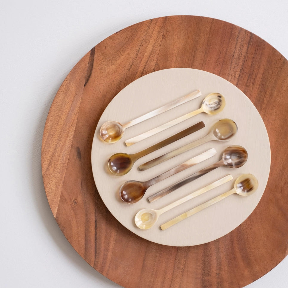 Premium Horn Caviar Spoon with Long Handle - Elegant & Durable for Gourmet Dining, Special Occasions & Luxury Gifts