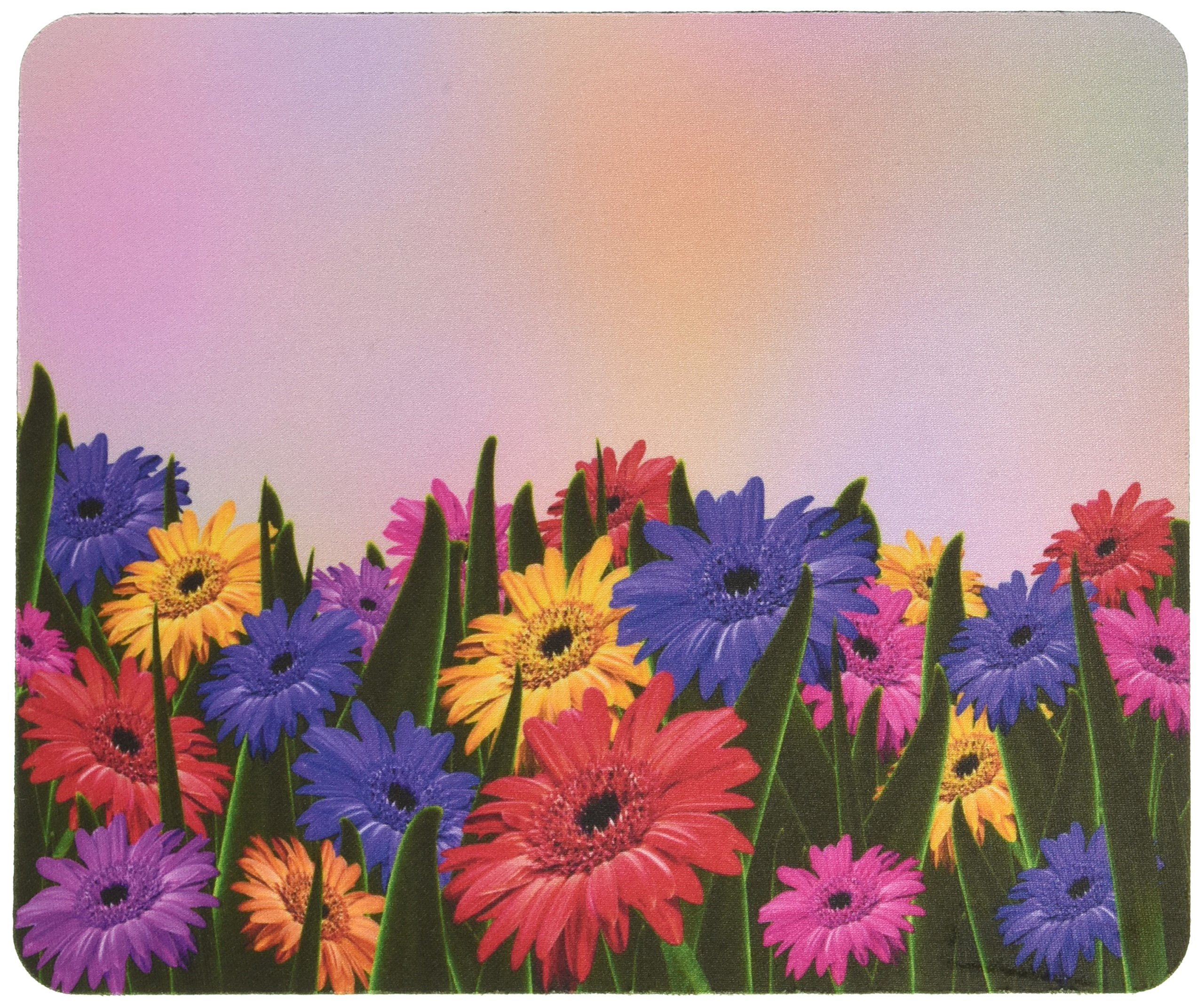 Colorful Daisy Gerberas Gaming Mouse Pad - Field Design Lightning Series (MPSQ-RK-1034) for PC, Laptop, Office & Esports