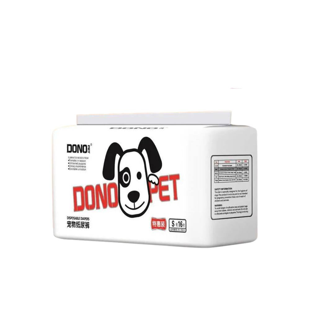 **Dono Pet Disposable Puppy Diapers for Male & Female Dogs - Absorbent & Leak-Proof - Perfect for House Training, Travel & Incontinence Care**