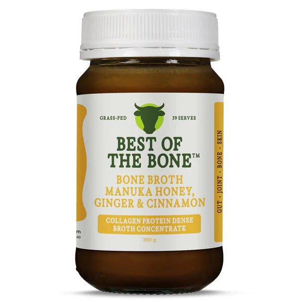 BOTB Broth Concentrate with Manuka Honey, Cinnamon & Ginger - Immune Support & Wellness Drink for Cold Relief & Digestive Health