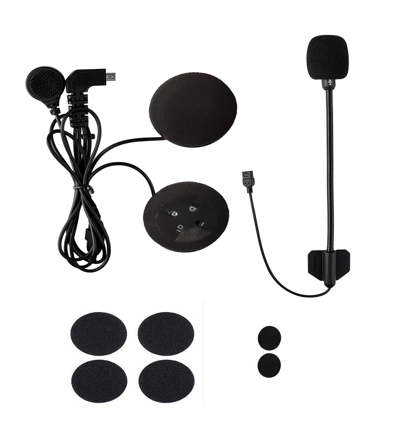 FreedConn Bluetooth Intercom Headset with Microphone - 5-Pin Upgrade for KY Pro TCOM-VB/TCOM-SC - Noise Cancelling Speaker for Motorcycle Communication (Ideal for Group Riding, Touring & Adventure)