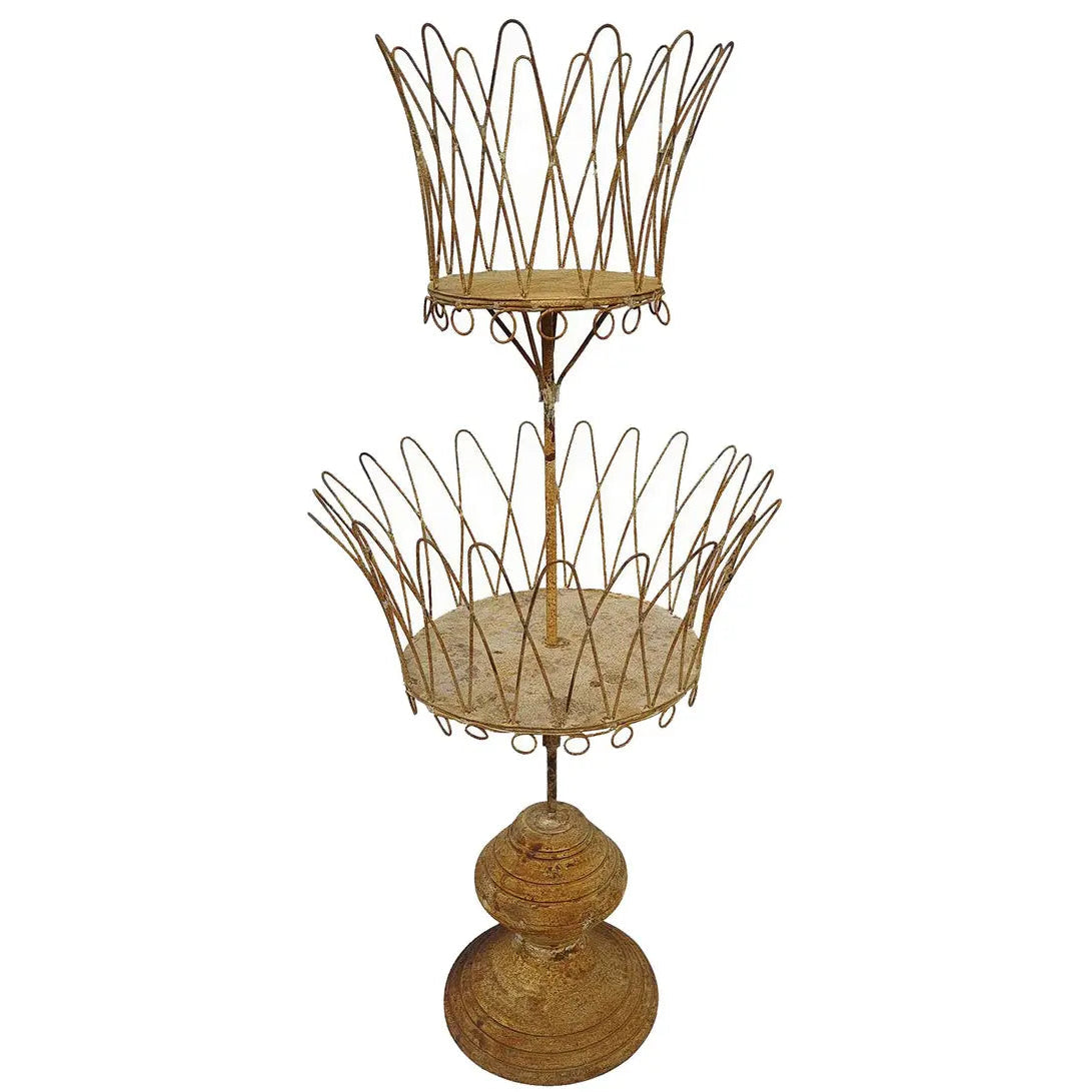 French Wire Floral Stand - Elegant Metal Flower Holder for Bouquets, Centerpieces & Home Decor - Perfect for Weddings, Parties & DIY Floral Arrangements