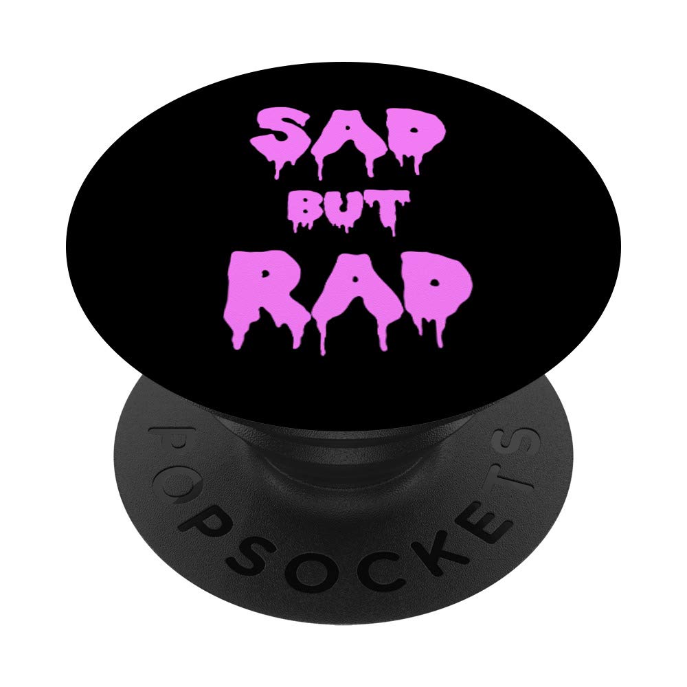 Pastel Goth Sad But Rad Aesthetic Kawaii Punk Emo PopSockets - Phone Grip & Stand for iPhone, Samsung, Tablets - Cute Accessory for Emo Teens, Kawaii Lovers & Alternative Fashion