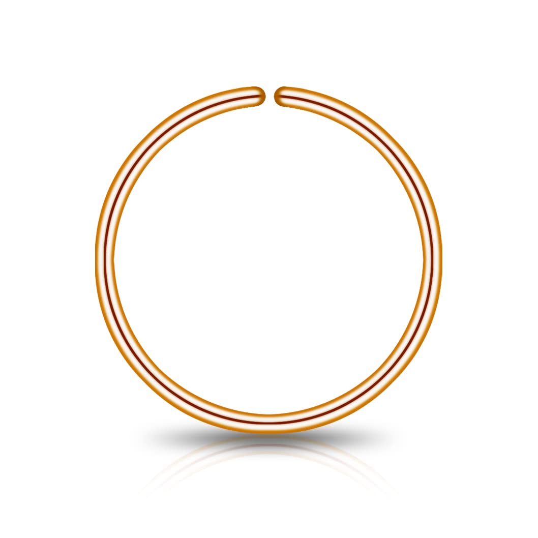 5mm Rose Gold Nose Ring Hoop for Women & Men - 24 Gauge Thin Nose Piercing Jewelry - Perfect for Everyday Wear, Parties & Special Occasions (1pc, 5mm, 24 Gauge)
