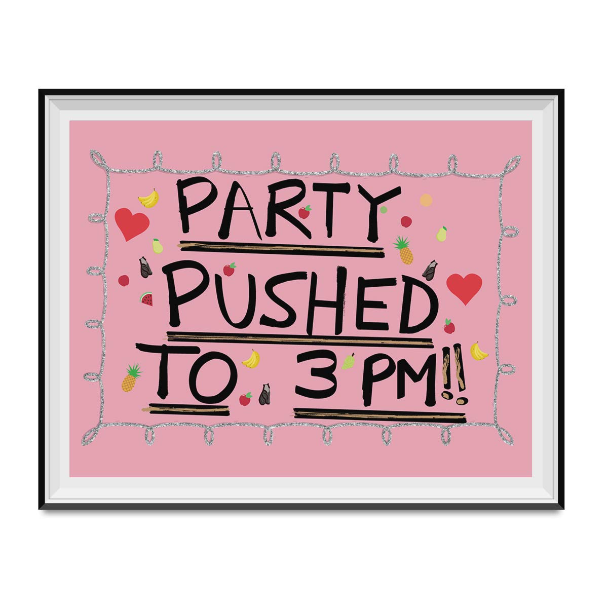 The Office Dwight Schrute Dunder Mifflin Birthday Party Poster - Funny 3 PM Pushback Meme Wall Art for Office Decor & TV Show Fan Gifts