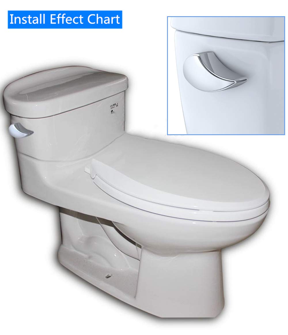 Side Mount Toilet Trip Lever - Chrome Flushing Handle Replacement for TOTO ST776SA THU068# THU004# - Durable Toilet Tank Repair Part - Perfect for Home Bathroom Renovation & Plumbing Maintenance