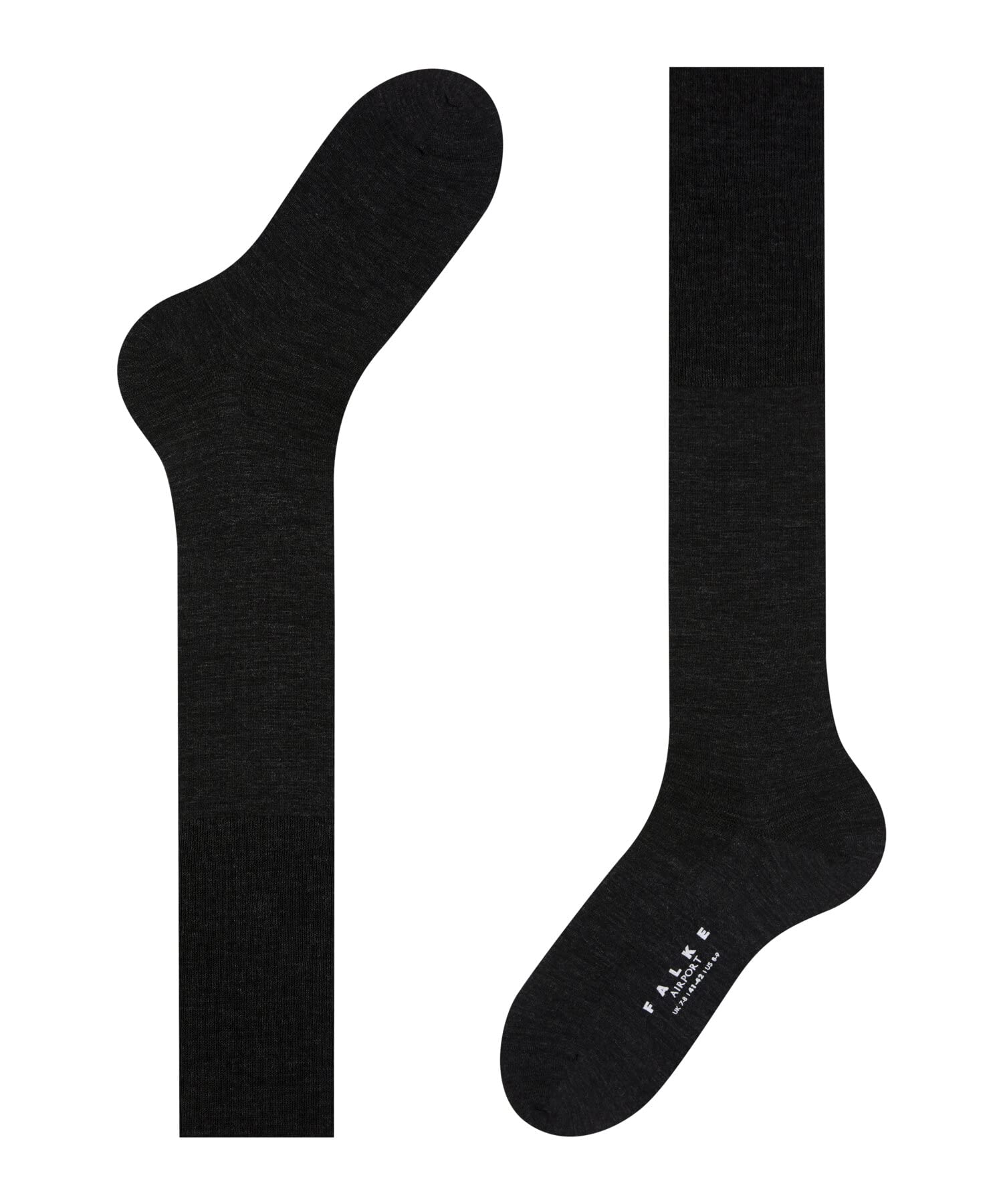 FALKE Men's Knee-High Dress Socks - Breathable Merino Wool & Cotton Blend for Business Travel, Office & Formal Wear - Comfortable Lightweight Socks for Work, Airplane Flights & Leisure Activities (1 Pair)