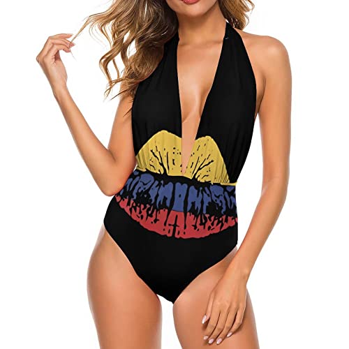 Colombia Flag Yellow Blue Red Lip Print