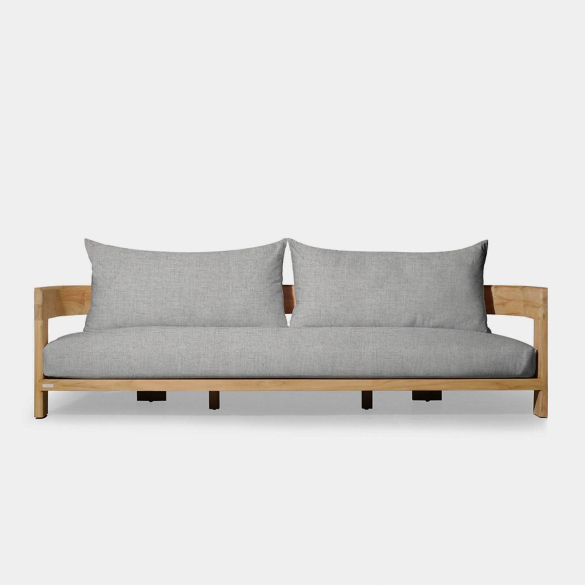 Victoria Teak 3-Seater Sofa Set - Modern Outdoor Patio Furniture for Garden, Poolside & Backyard Relaxation