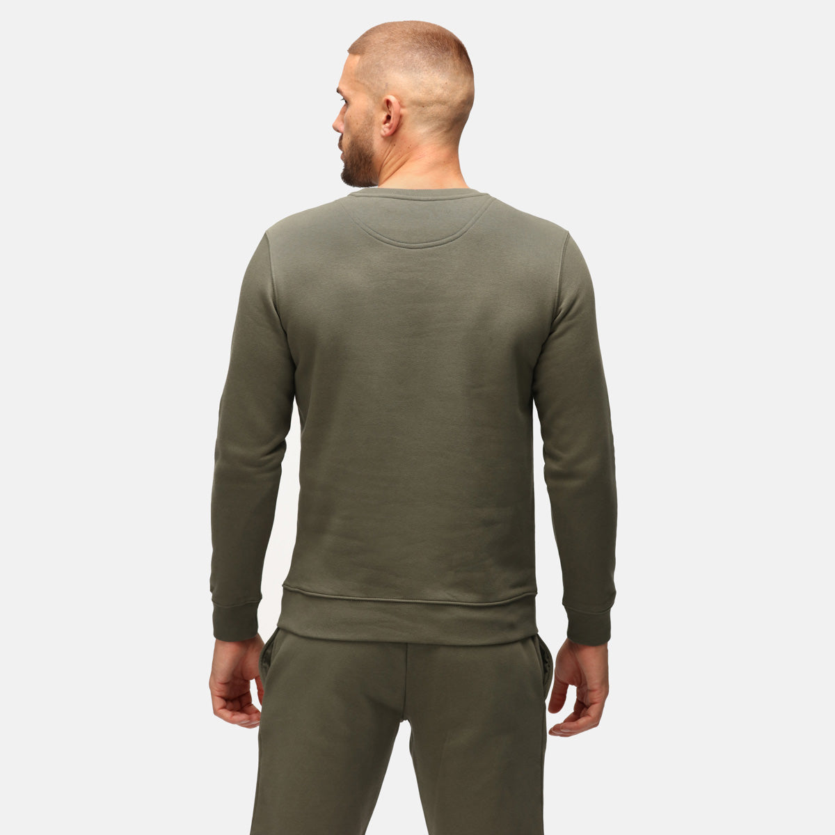 TKB Men's Organic Cotton Khaki Sweatshirt - Comfortable Casual Pullover for Everyday Wear, Outdoor Activities & Layering