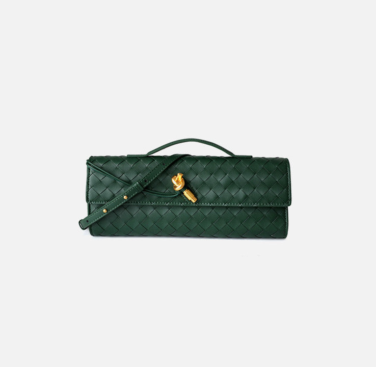 Handmade Woven Leather Clutch Purse for Women - Elegant Crossbody Bag for Evening Parties, Weddings & Date Nights | Durable Genuine Leather Small Handbag