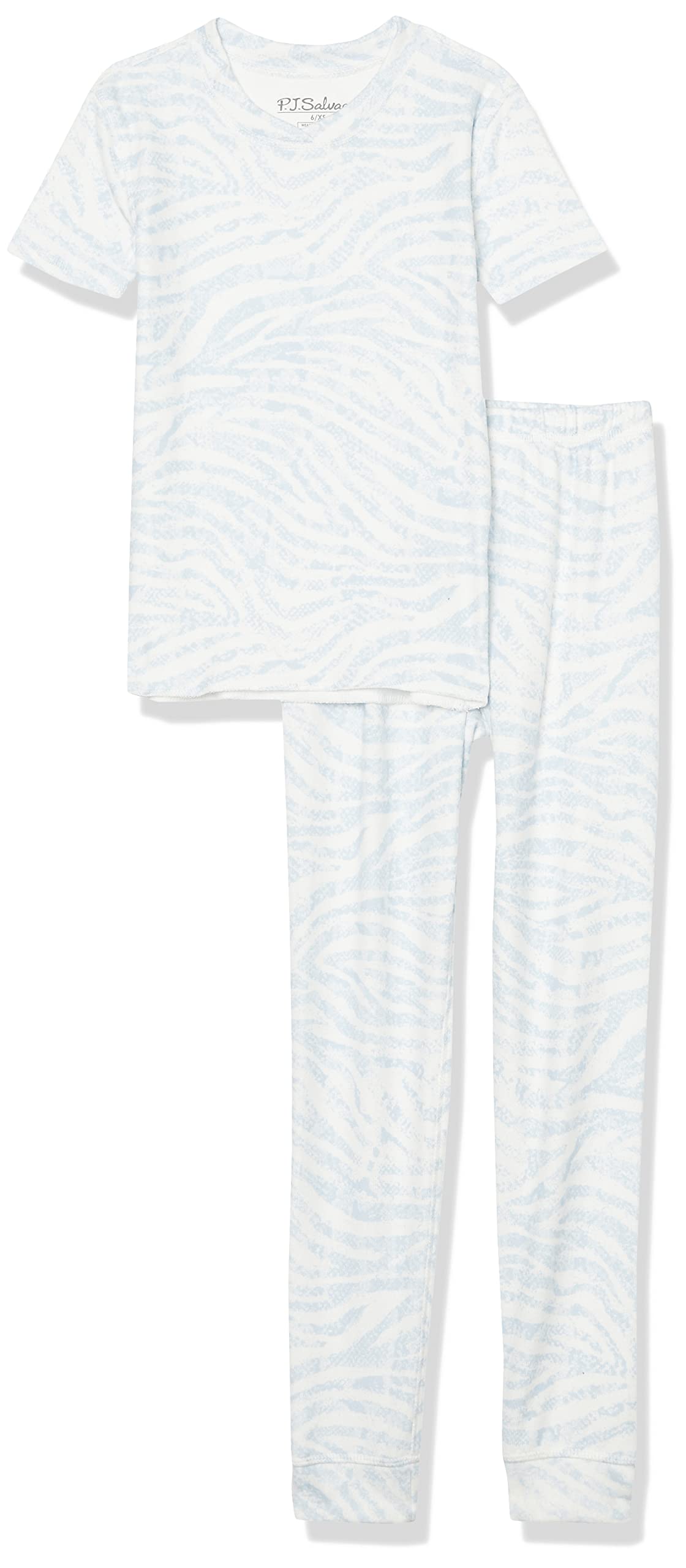 PJ Salvage Girls' Kids' Short Sleeve Peachy Pajama Set - Soft Cotton Sleepwear Top & Bottom for Comfortable Bedtime & Lounging