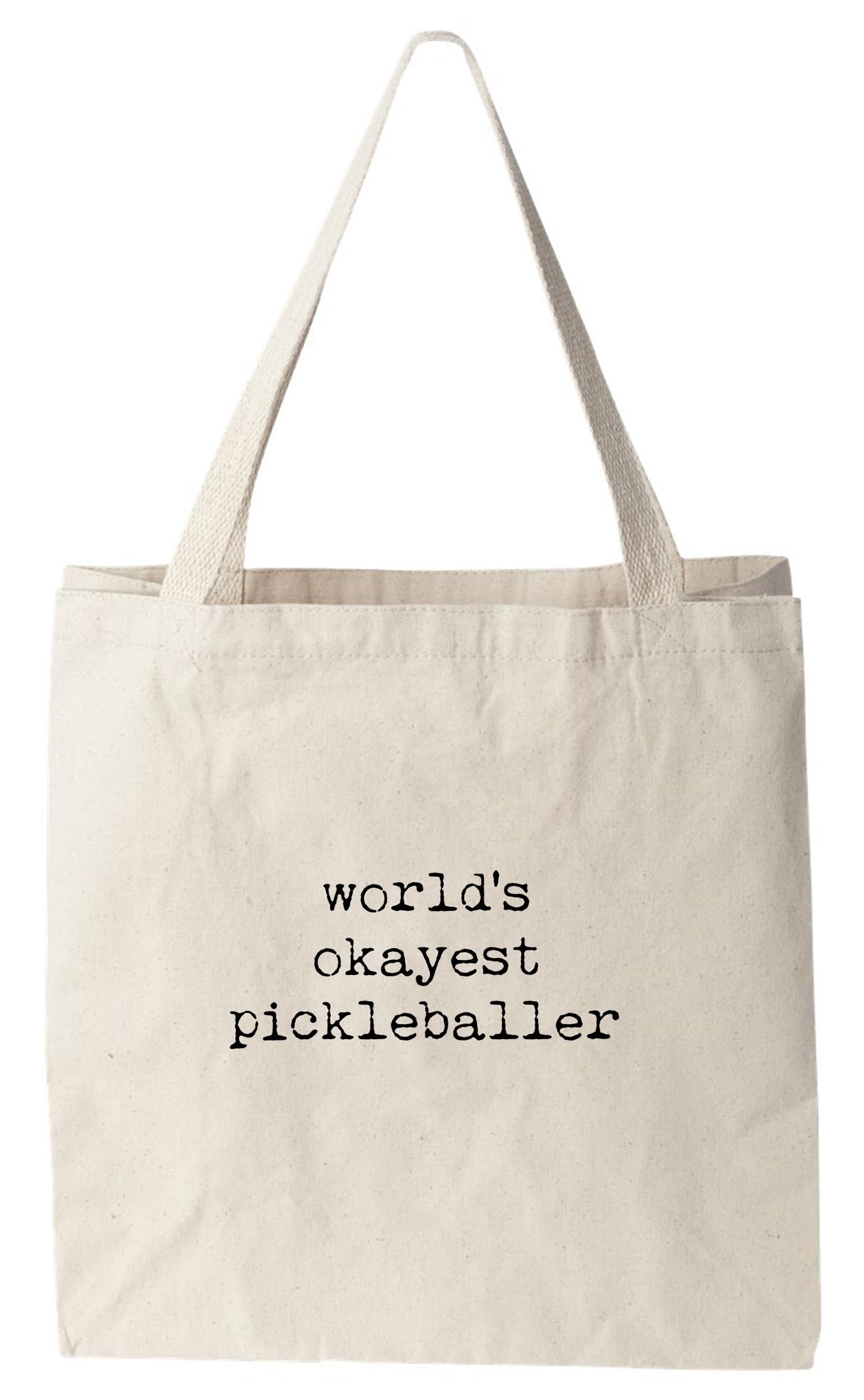 Pickleball Tote Bag - Natural Canvas Screenprinted Cotton for Sports & Travel