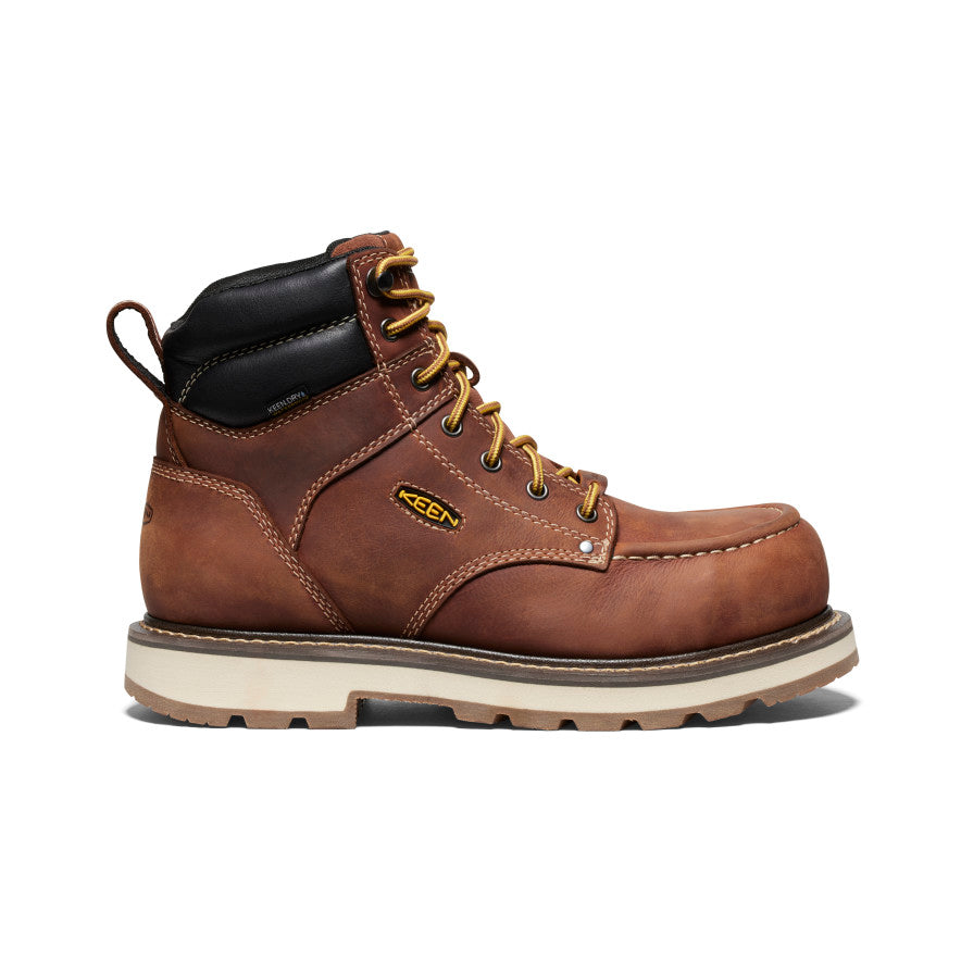 Men's Cincinnati 6 Waterproof 90° Heel Work Boot with Carbon Toe - Tuscan Red/Sandshell | Durable Safety Boots for Construction, Hiking & Outdoor Work