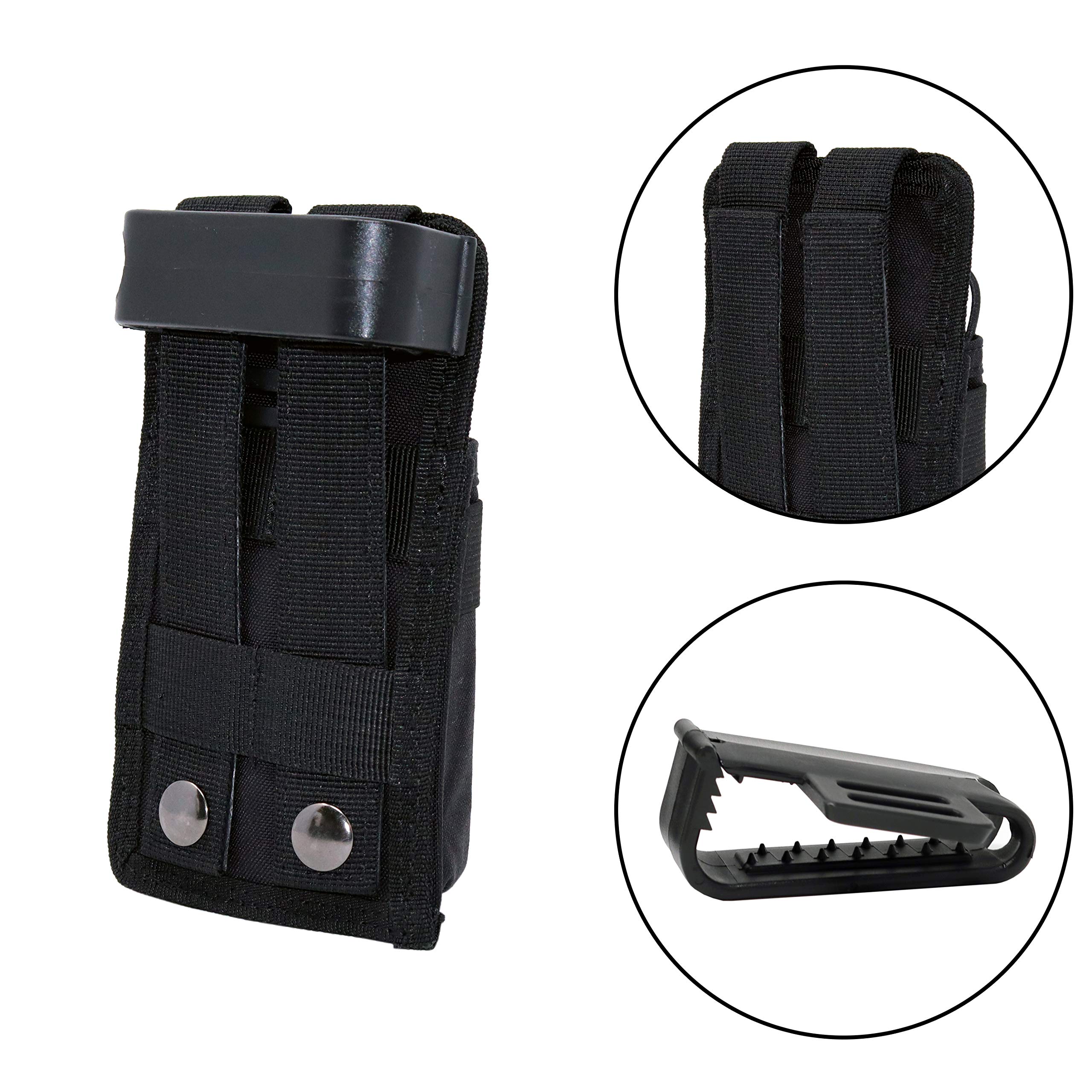 StrapPack Clip-On Pouch for Radio & GPS - Durable Backpack Attachment for Hunting, Hiking, Travel & Emergency Responders | Perfect for Outdoor Adventures, Tactical Gear & Public Safety Equipment