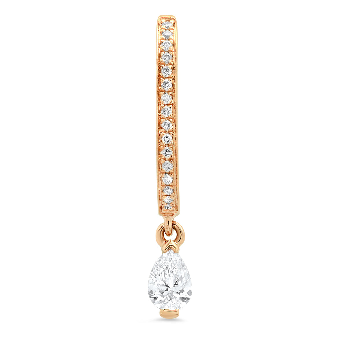 Medium Maasai Hoop Earrings with Tear Drop White Diamond Pavé - 4 Color Options | Elegant Dangle Earrings for Women, Perfect for Weddings, Parties & Special Occasions