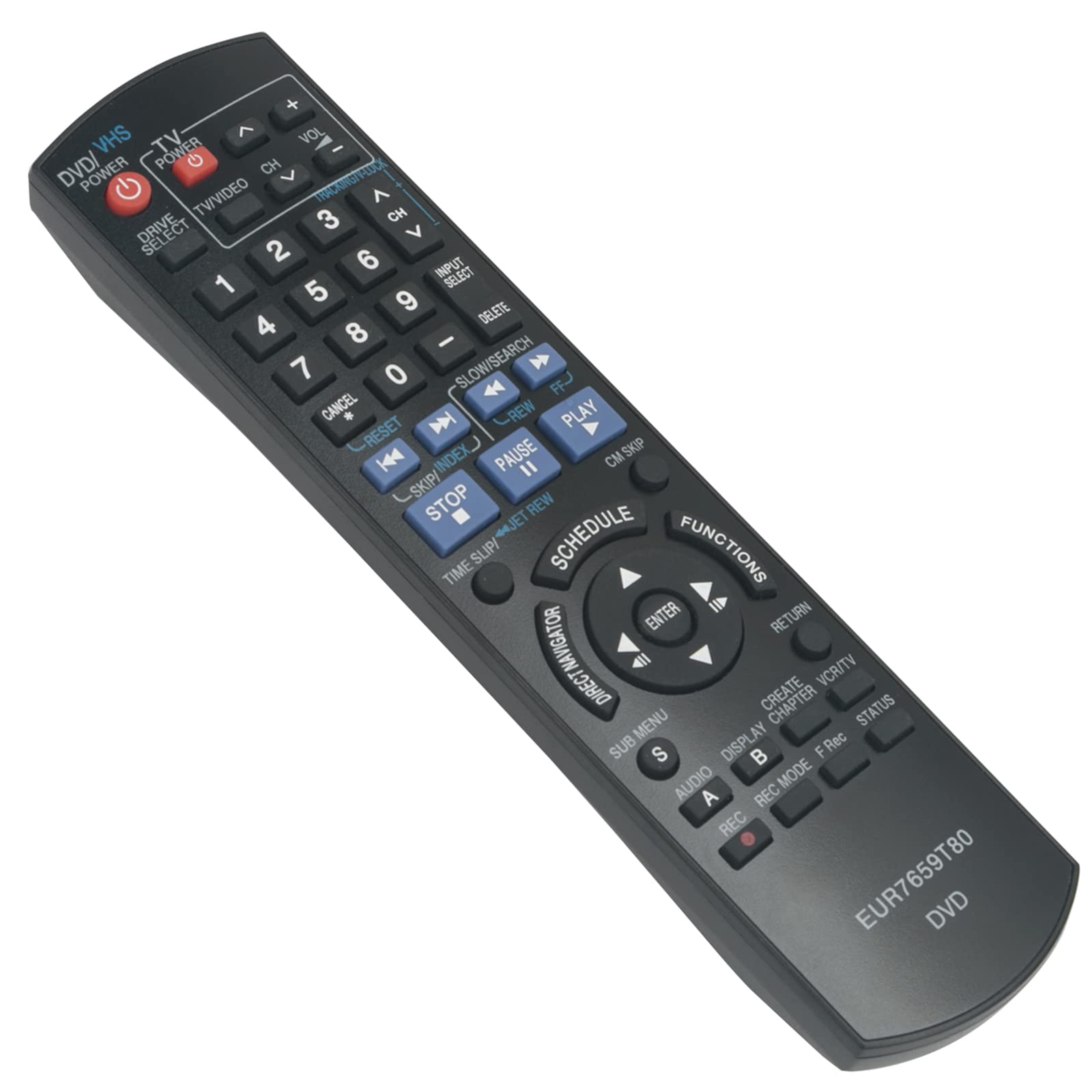 Original Remote Control Replacement for Panasonic DMR-EZ47 DVD Recorder - Compatible with DMR-EZ47V, DMR-EZ475, DMR-EZ47VK Models - Perfect for Home Entertainment & Media Playback