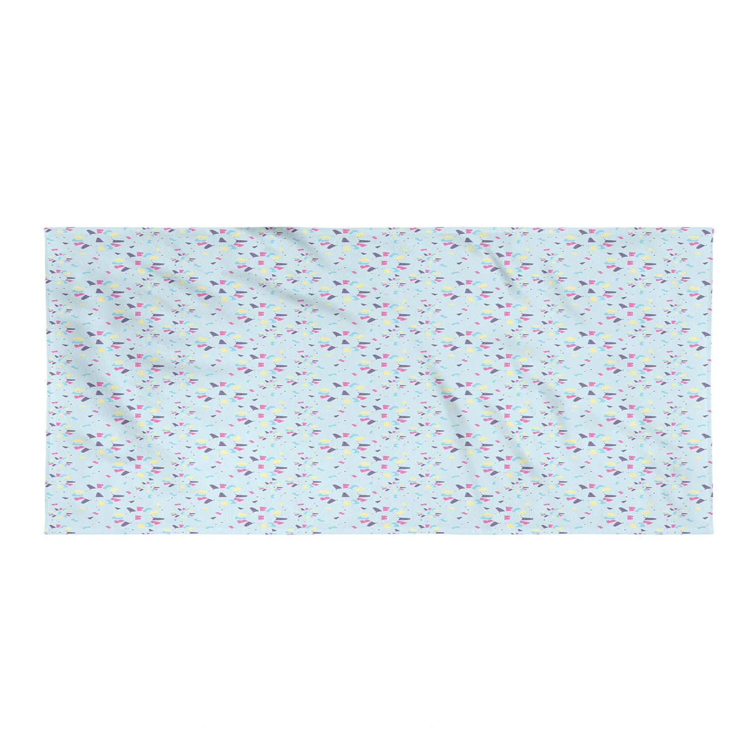Ambesonne Alphabet Sports Towel - Soft Lightweight Absorbent Microfiber Gym Towel with Whimsical Polka Dot Design in Aqua Indigo | Perfect for Beach, Yoga, Gym & Outdoor Activities