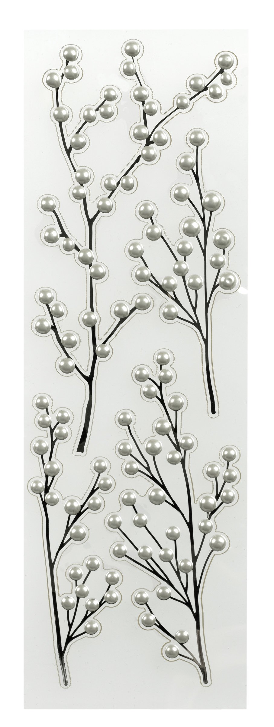 Martha Stewart Crafts Stickers - Pearl Garden Branches Floral Scrapbooking Decals for DIY Cards, Journals, and Home Decor
