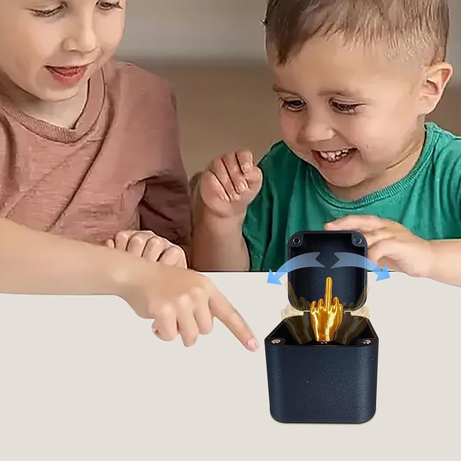 Funny Middle Finger in a Box Prank Gift - Hilarious Pop-Up Hand Prank for Adults - Perfect Office Desk Decor & Gag Gift (1pc) - Great for Pranks, Birthday Gifts & Stress Relief