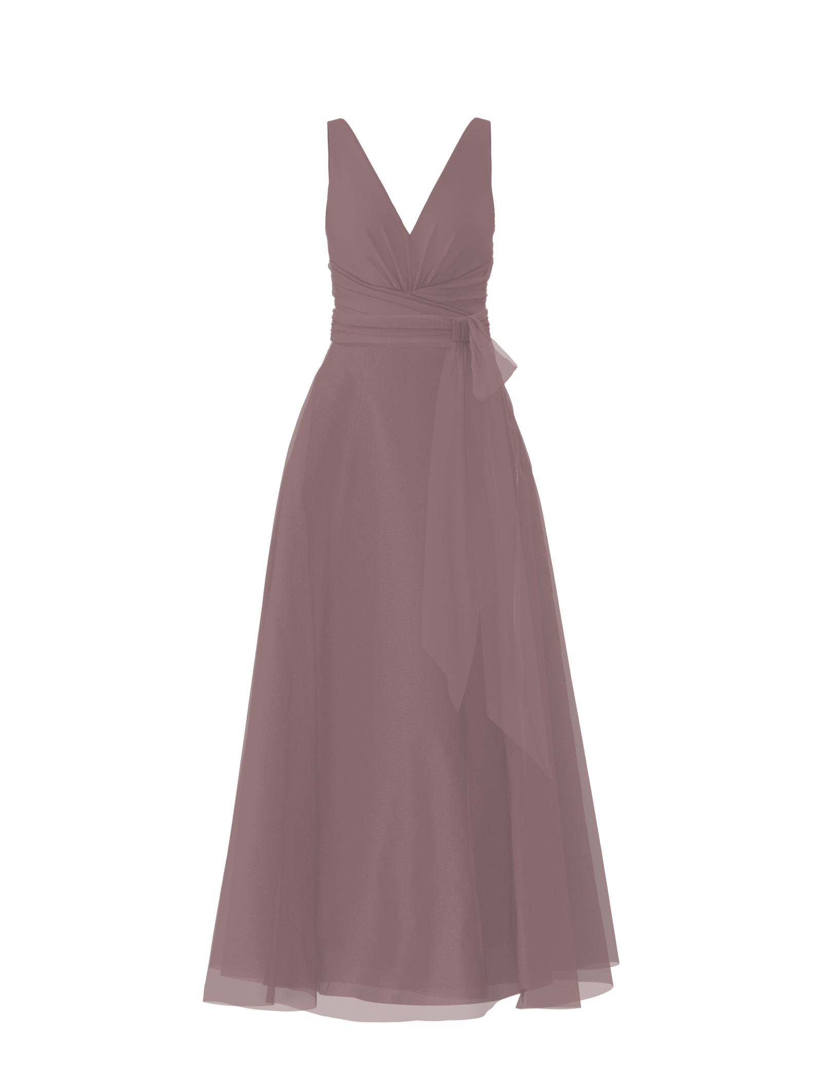 Justine Bodice & Cerisa Skirt with Sash Belt in Mauve - Perfect for Weddings, Parties, and Formal Events