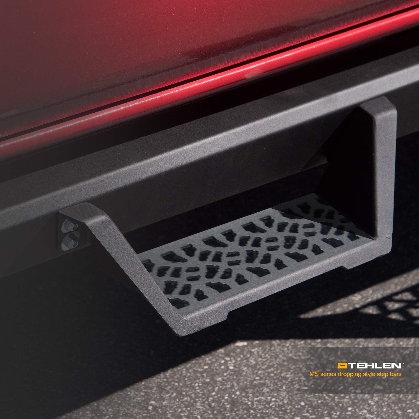 733469494423 Compatible Matte Black Running Boards for 2007-2018 Chevy Silverado & GMC Sierra / 2019 LD Limited Double Cab - Heavy Duty Drop Step Side Nerf Bars - Perfect for Off-Roading, Truck Accessories & Enhanced Vehicle Entry/Exit