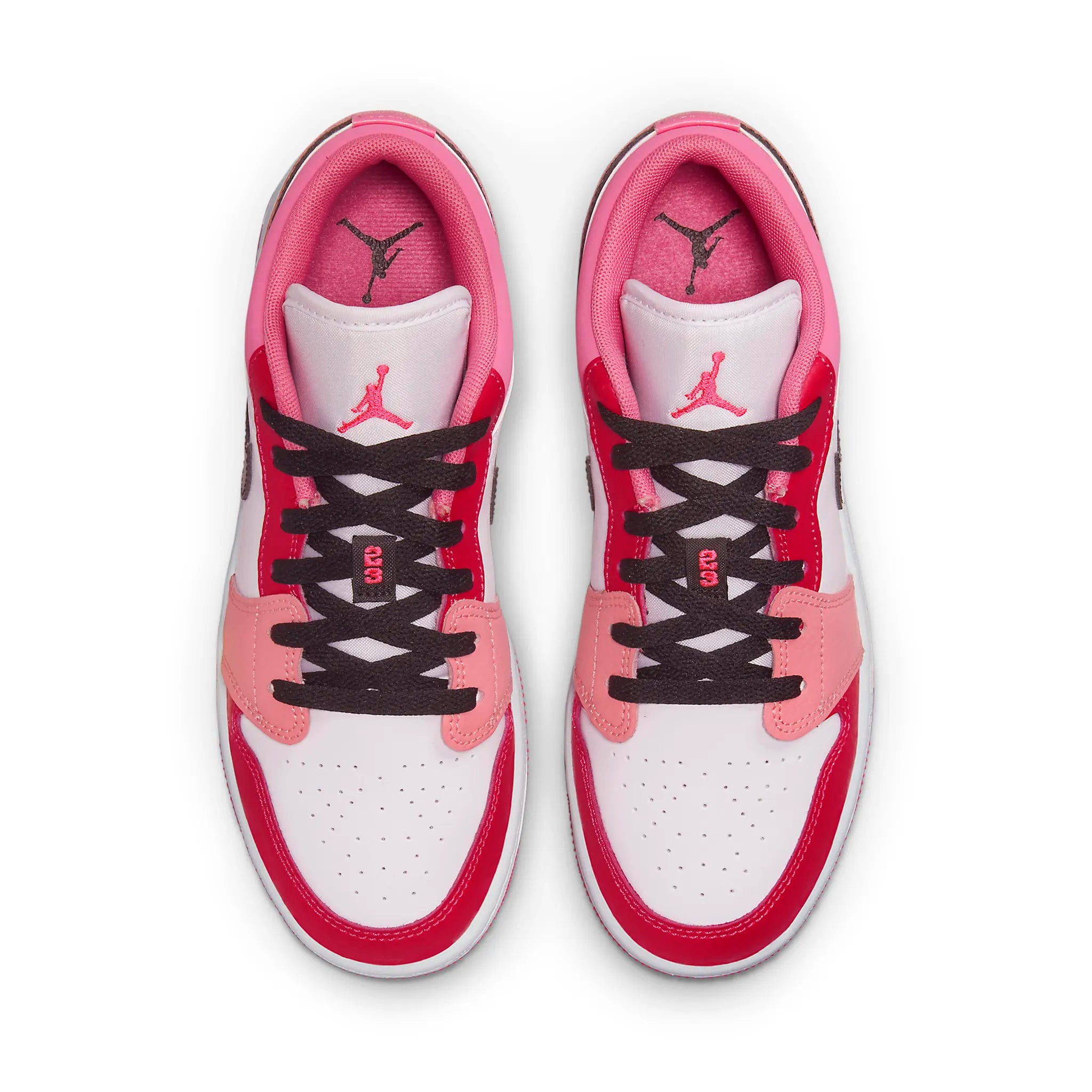 Air Jordan 1 Low Pink Red Girls' Sneakers - Comfortable Basketball Shoes for Kids & Teens - Perfect for School, Sports, and Casual Wear