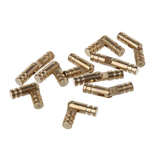 10Pcs Gold Copper Brass Cabinet Hinges - Invisible Concealed Barrel Hinges for Jewelry Box, Wine Cabinet & Furniture - Drop Ship Support - Perfect for DIY Home Improvement & Cabinet Making Projects