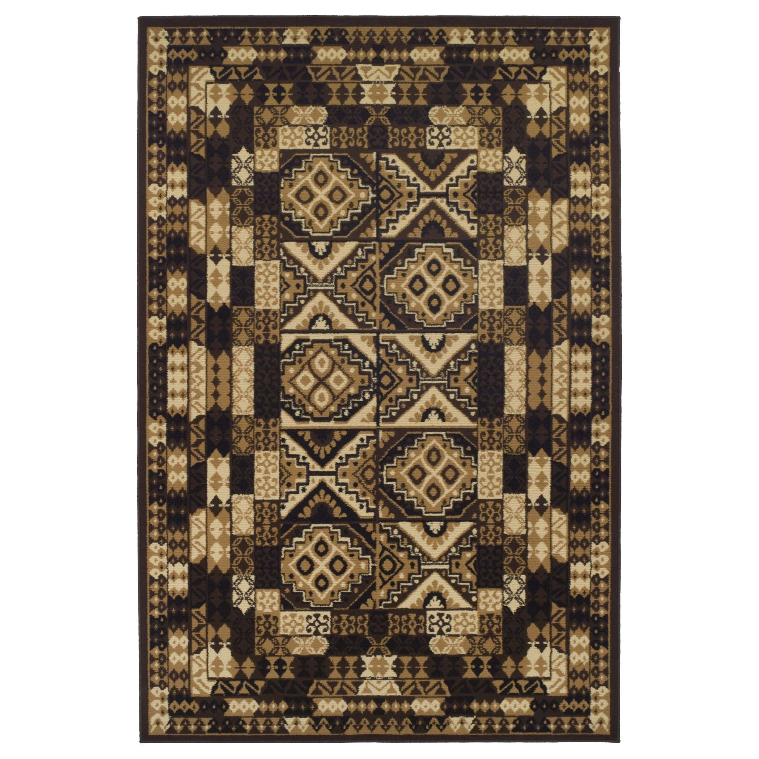 Modern Geometric Mosaic Indoor Area Rugs & Runner Rugs - Non-Slip Soft Living Room Carpet for Bedroom, Dining Room, and Hallway Decor