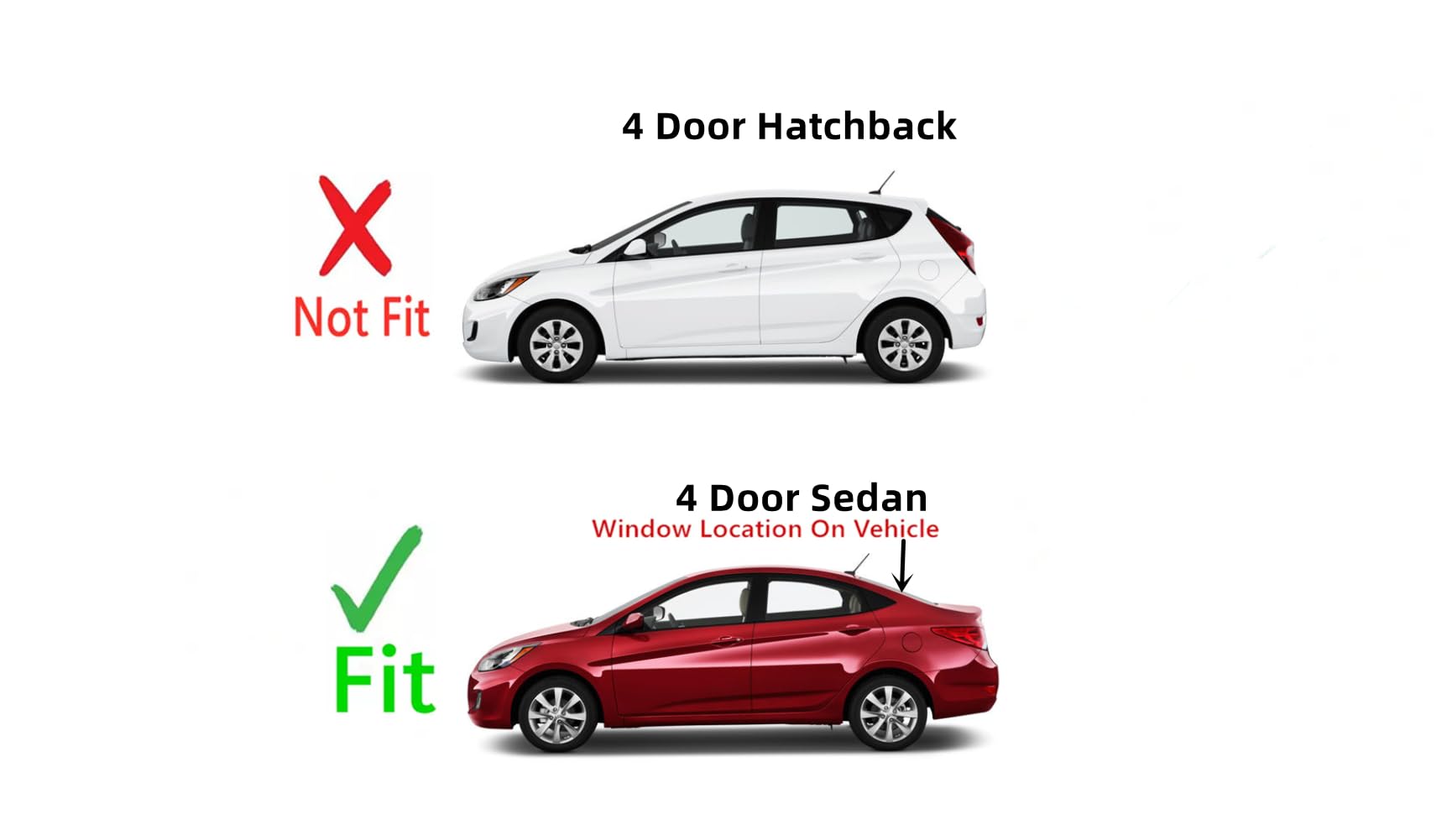 Heated Rear Window Glass Replacement for Hyundai Accent 4-Door Sedan (2012-2017) - Defrosting Solution for Winter Driving & Cold Weather Comfort