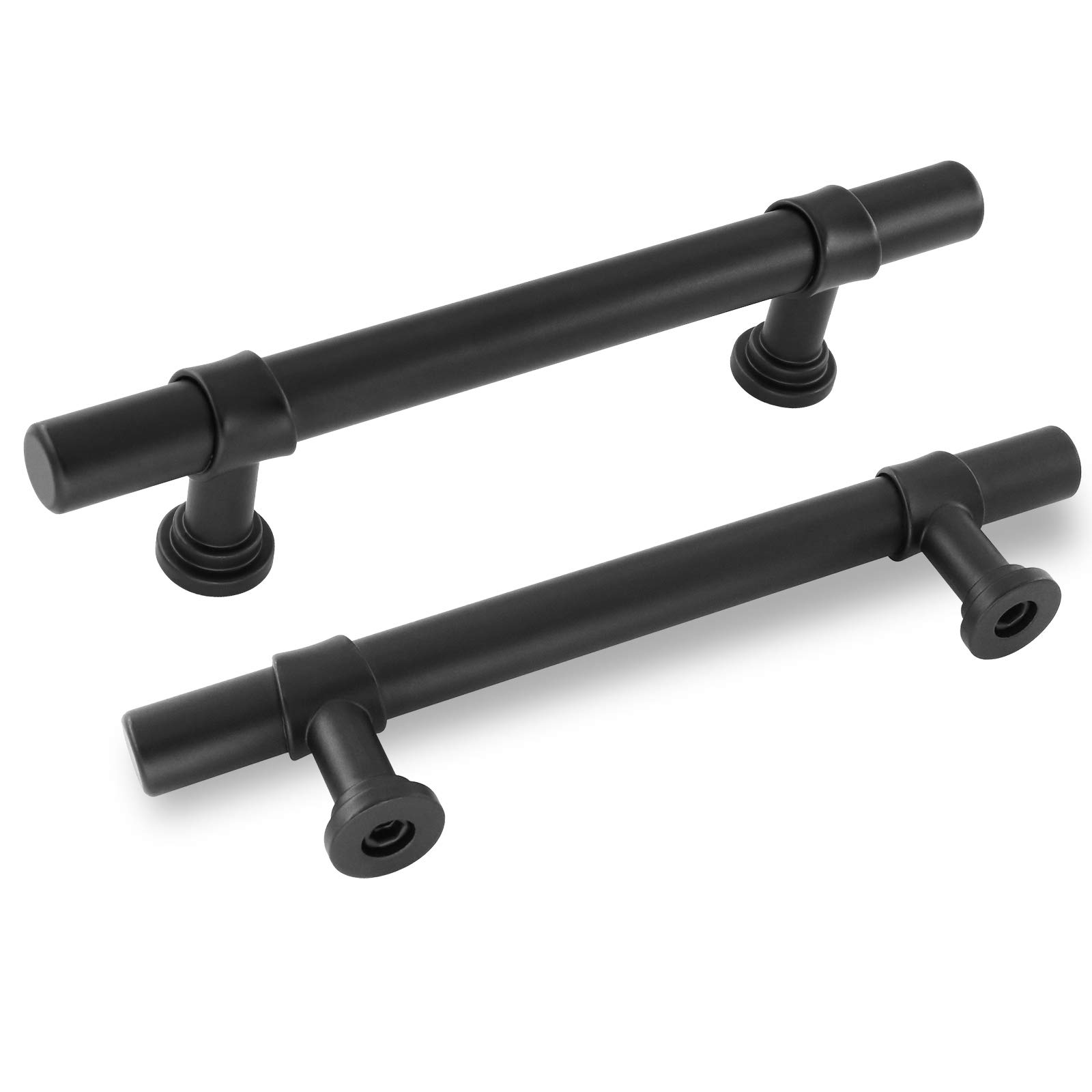 5-Pack Matte Black Cabinet Handles 3.75