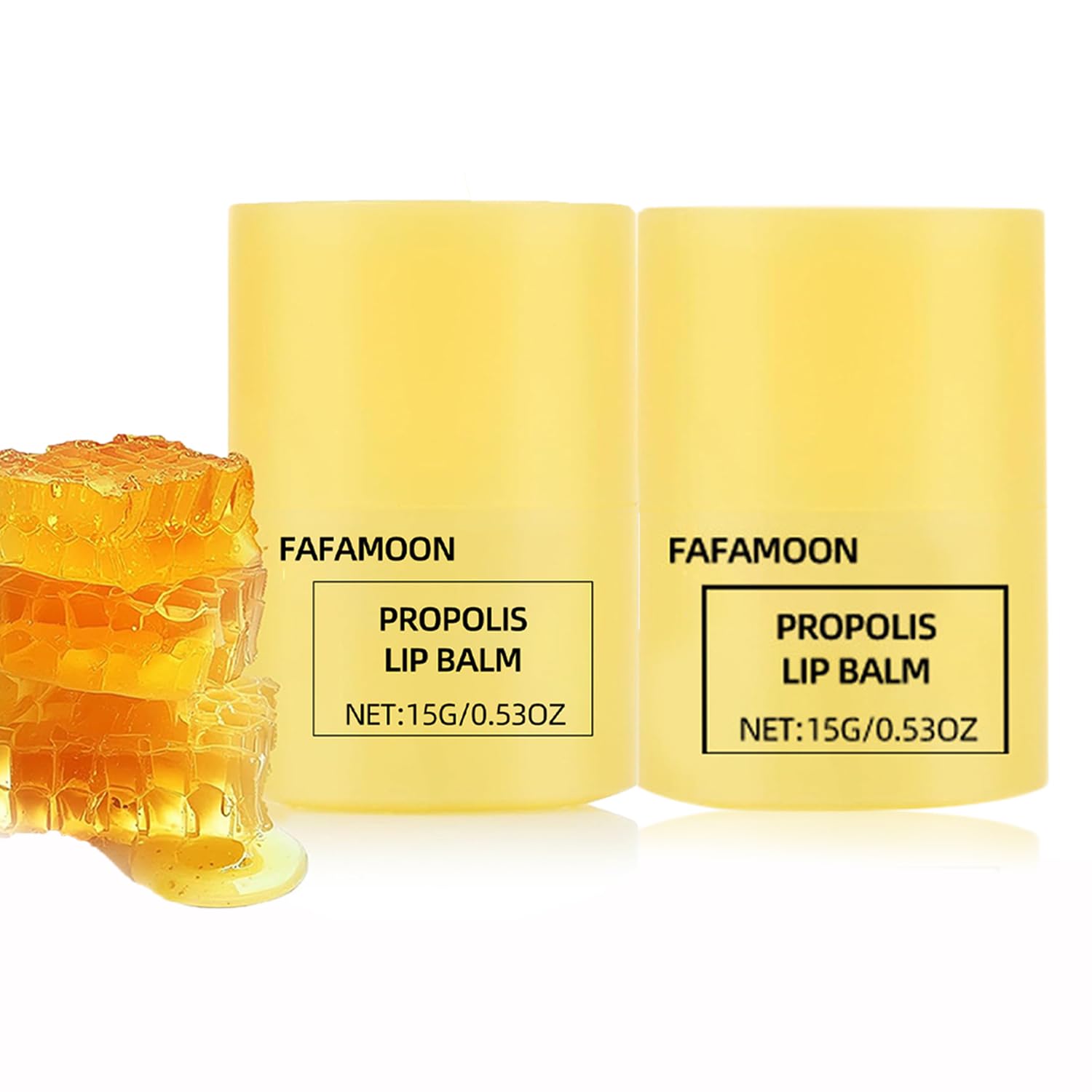 Dulele Honey Lip Butter & Propolis Lip Balm - Overnight Hydrating Lip Mask for Dry, Chapped Lips - 2 Pack Moisturizing Lip Treatment with Twist Dispenser | Perfect for Night Care, Daily Lip Hydration & Gentle Exfoliation