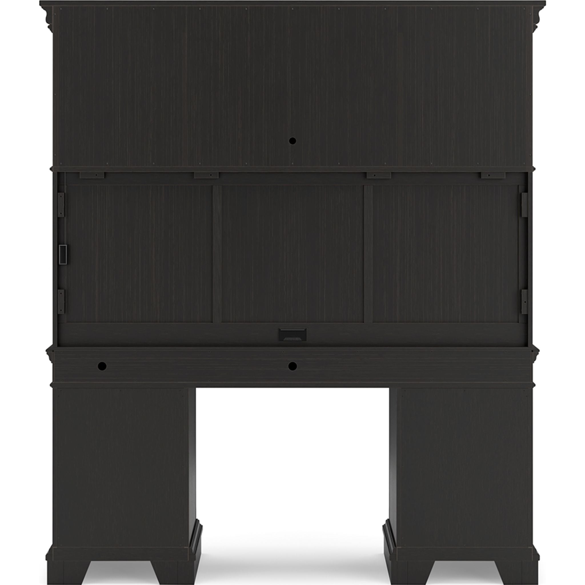 Beckincreek 4-Piece Black Office Desk Set - Modern Computer Workstation for Home & Office Workspace