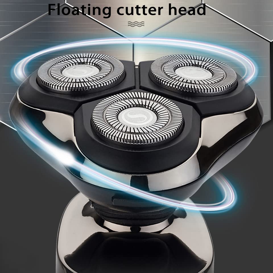 4-in-1 Electric Head Shaver for Bald Men - USB Rechargeable Wet/Dry Shaver with Beard Trimmer & Hair Clipper | Perfect for Travel, Gym & Daily Grooming (Suit Color)