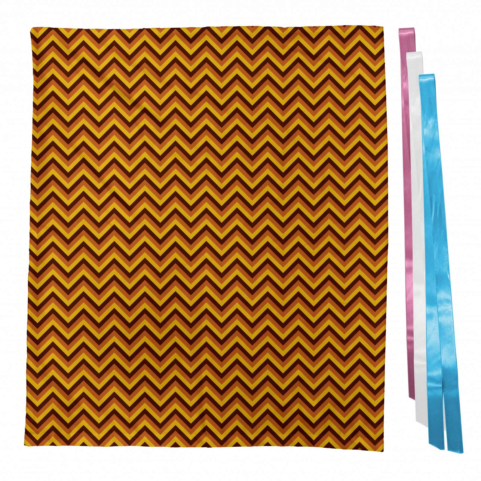 Ambesonne Yellow Chevron Gift Bag with Ribbons - Party Favors & Gifts