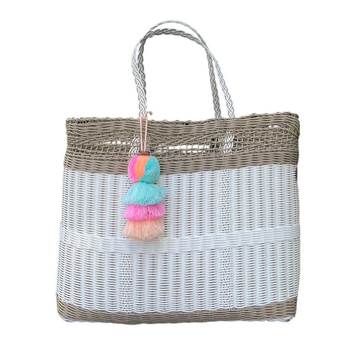 Coastal Net Citron Tote Bag - Stylish Beach Tote with Zipper Closure for Women | Perfect for Beach Vacations, Poolside Lounging & Summer Outings