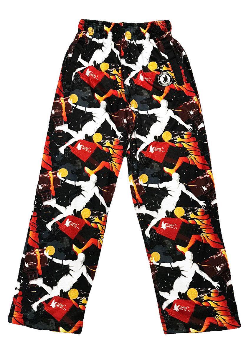 Boys' Flow Dunk Lounge Pants - Soft & Comfortable Basketball Joggers for Kids - Perfect for Home, Gym, and Casual Wear